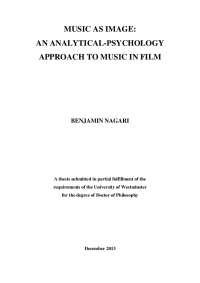 MUSIC AS IMAGE: AN ANALYTICAL-PSYCHOLOGY ...