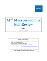 AP Macroeconomics Full Review