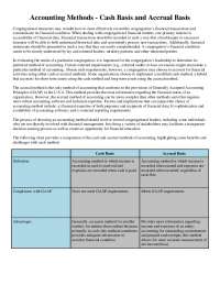 Accounting Methods for Congregations: Cash Basis vs. Accrual Basis