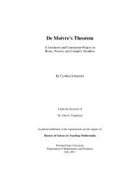 De Moivre's Theorem - Pdx