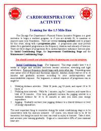 Chicago Fire Dept. Fitness Incentive: Guide to 1.5 Mile Run Training