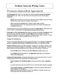 Pronoun-Antecedent Agreement: A Guide for Writers