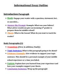 Writing an Informational Essay: A Step-by-Step Guide for Middle School Students