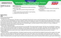 Volleyball Skills for Grades 5-8: Overhand Pass, Forearm Pass, Underhand Serve