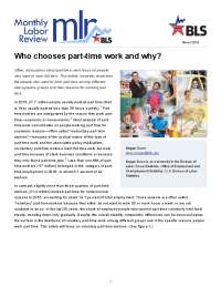 Part-Time Work: Reasons and Demographics