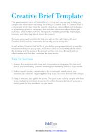 Creative Brief Template: Compiling Information for Effective Marketing Campaigns