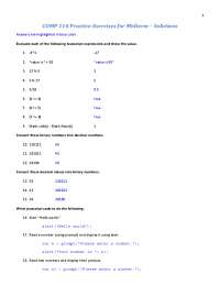 JavaScript Practice Exercises for Midterm - Solutions