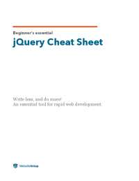 jQuery Cheat Sheet for Rapid Web Development