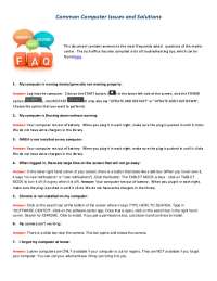 Common Computer Issues and Solutions | Summaries Computer Science | Docsity