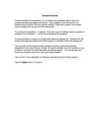 Instructional Document for Multiple-Choice and Constructed-Response Exam