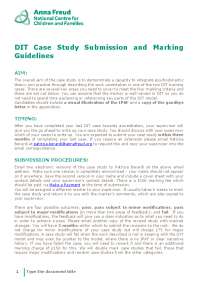 DIT Case Study Submission and Marking Guidelines