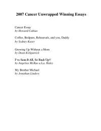 Personal Essays on Cancer: Loss and Survival