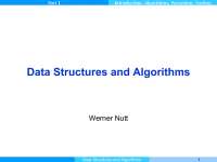 Data Structures and Algorithms: Introduction, Algorithms, Recursion, Sorting