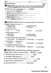 Forms of Energy