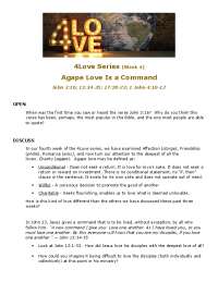 Exploring Agape Love: Unconditional, Willful, and Charitable Love in John's Gospel
