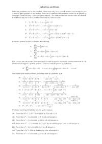 Induction Problems: A Collection of Statements for Practice