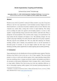Market Segmentation, Targeting and Positioning | Study notes Marketing ...