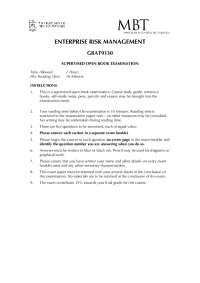 Enterprise Risk Management: Open Book Examination for GBAT9130