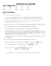 AP REVIEW 10.1 ANSWERS