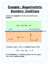 Example: Magnetostatic Boundary Conditions