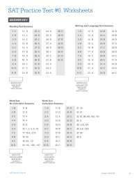 SAT Practice Test #6: Worksheets