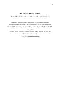 Study on the Development of Human Laughter: From Infancy to Adulthood