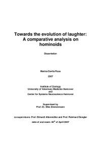 Comparative Analysis of Vocal Laughter in Hominoids: A Study on Orangutans