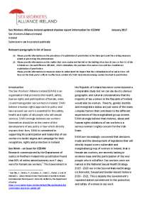 SWAI: Advocating for the Rights and Safety of Female Sex Workers in Ireland