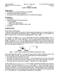 Lab 7: Diode Circuits | Slides Engineering | Docsity