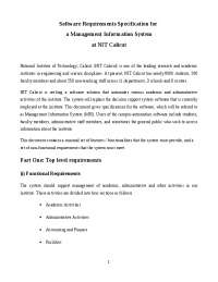 Software Requirements Specification for a Management ...