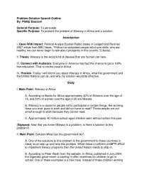 Problem-Solution Speech Outline By: Phillip Baucom General ...