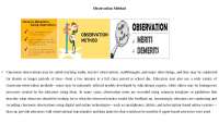 Classroom Observation and Children's Sensory Development - Prof. Koech