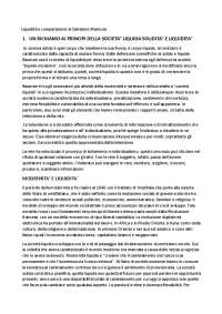 Riassunto COMPLETO del libro Liquidità e Comparazione del professore Salvatore Mancuso