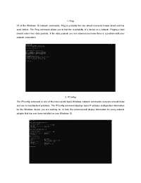 windows and Linux Basic network and file commands