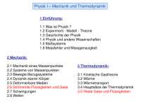 Physik I – Mechanik und Thermodynamik