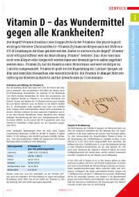 Vitamin D – das Wundermittel gegen alle Krankheiten?