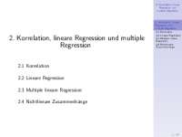 2. Korrelation, Linear Regression und multiple Regression