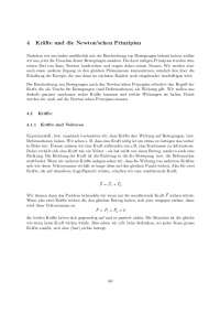 4 Kräfte und die Newton'schen Prinzipien