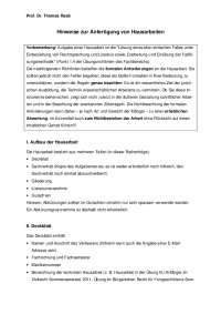 Hinweise zur Anfertigung von Hausarbeiten