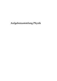 Aufgabensammlung Physik