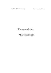 Übungsaufgaben Mikroökonomie - WiWi