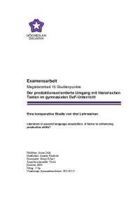 Examensarbeit