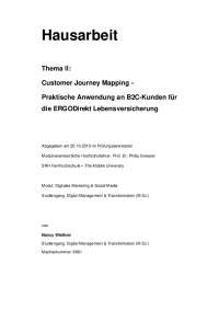 Thema II: Customer Journey Mapping
