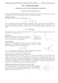 Teil 1: Quantenmechanik