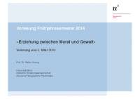 Erziehung zwischen Moral und Gewalt