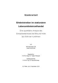 Einkaufserlebnis im Lebensmitteleinzelhandel: Analyse von Billa und Hofer