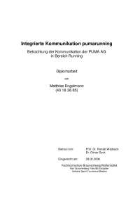 Integrierte Kommunikation pumarunning