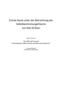 Schule heute unter der Betrachtung der ...