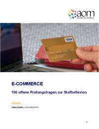 E-Commerce: 100 Offene Prüfungsfragen zur Stoffreflexion