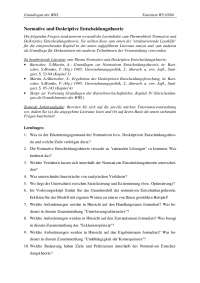 Normative und Deskriptive Entscheidungstheorie